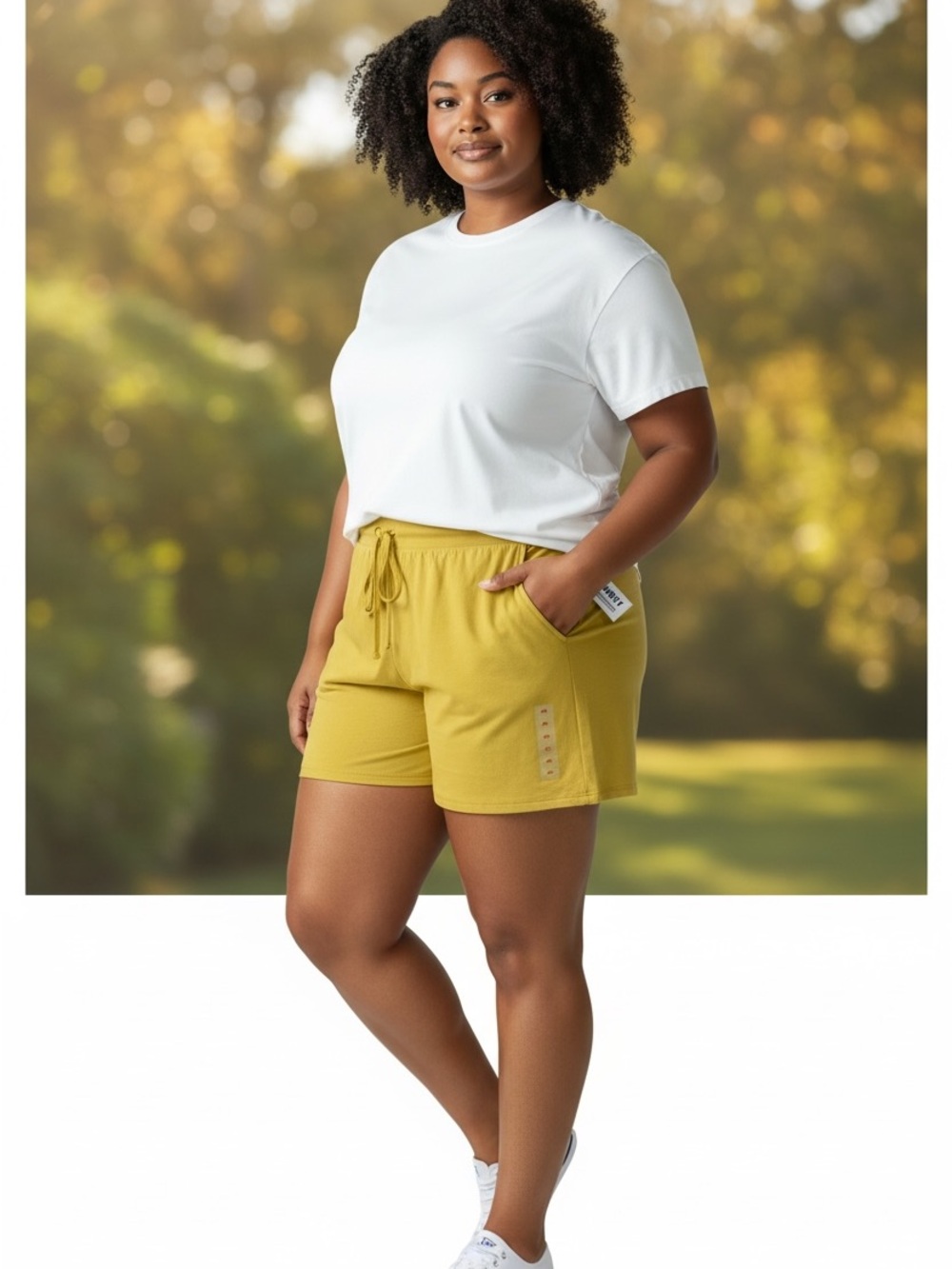 NWT Old Navy plus size  Mustard Drawstring Relaxed lounge Shorts size 4x